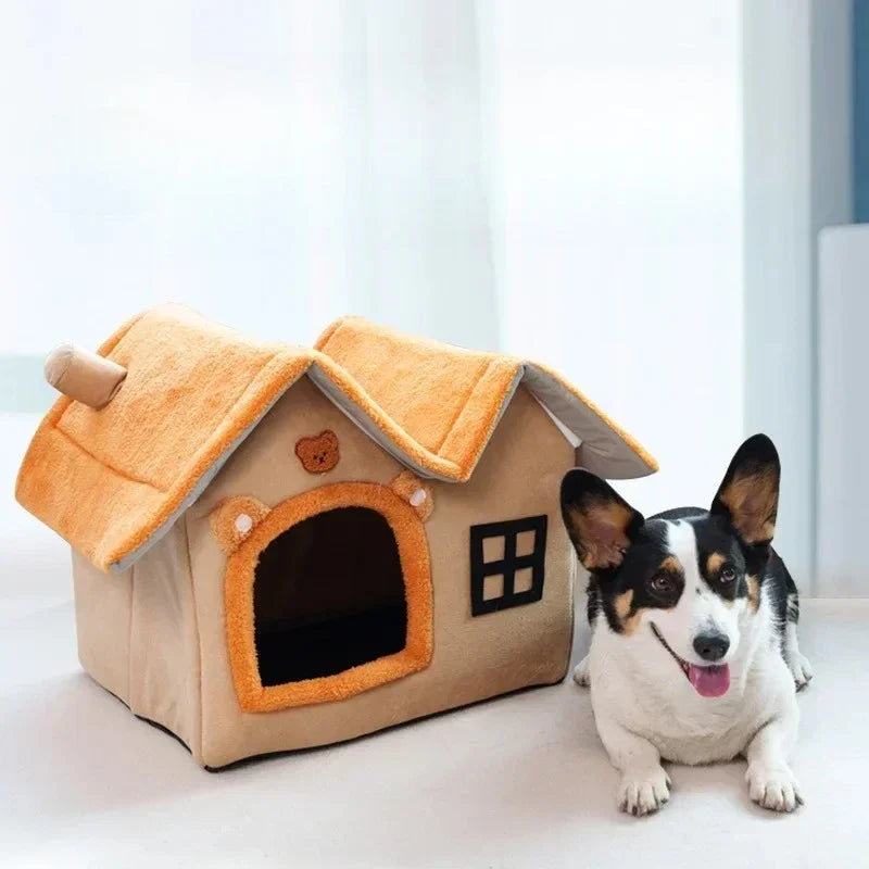 Casinha dobrável superconfortável para cães e gatos médios - Petzin ®